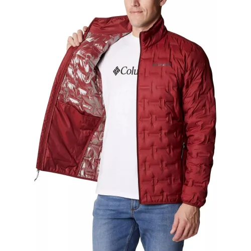 Columbia Delta Ridge Down Jacket Férfi Utcai Kabát 664-Red Jasper