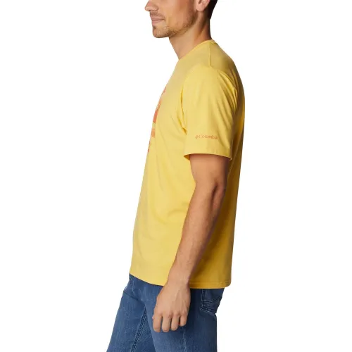 Columbia Men S Sun Trek Short Sleeve Graphic Tee Férfi Póló 742-Golden Nugget