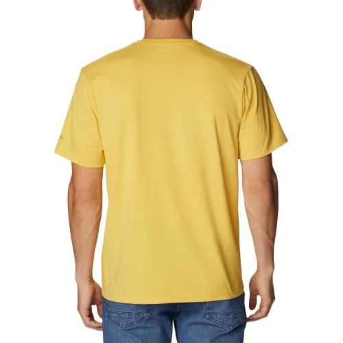 Columbia Men S Sun Trek Short Sleeve Graphic Tee Férfi Póló 742-Golden Nugget