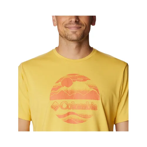 Columbia Men S Sun Trek Short Sleeve Graphic Tee Férfi Póló 742-Golden Nugget