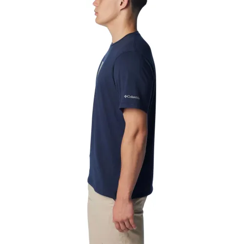 Columbia Men s Sun Trek Short Sleeve Graphic Tee Férfi Póló 472-Collegiate Navy