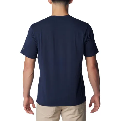 Columbia Men s Sun Trek Short Sleeve Graphic Tee Férfi Póló 472-Collegiate Navy