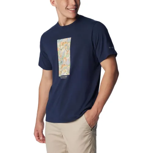 Columbia Men s Sun Trek Short Sleeve Graphic Tee Férfi Póló 472-Collegiate Navy