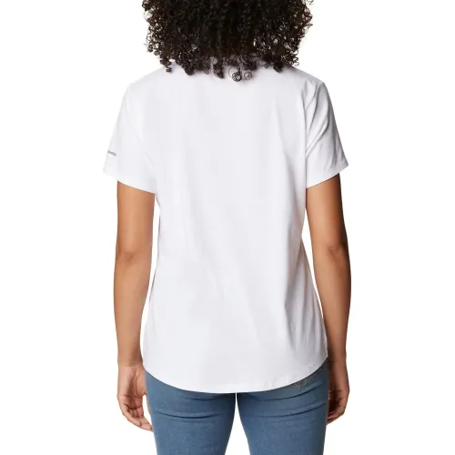 Columbia Sun Trek Short Sleeve Graphic Tee Női Póló 115-White