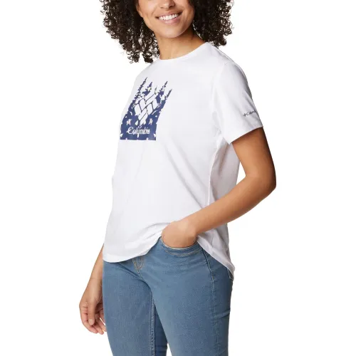 Columbia Sun Trek Short Sleeve Graphic Tee Női Póló 115-White