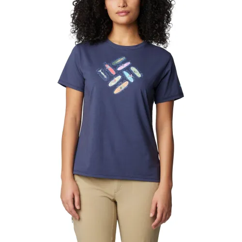 Columbia Sun Trek Short Sleeve Graphic Tee Női Póló 465-Nocturnal