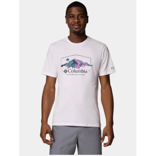 Columbia Path Lake Graphic Tee II Férfi Póló 109-White