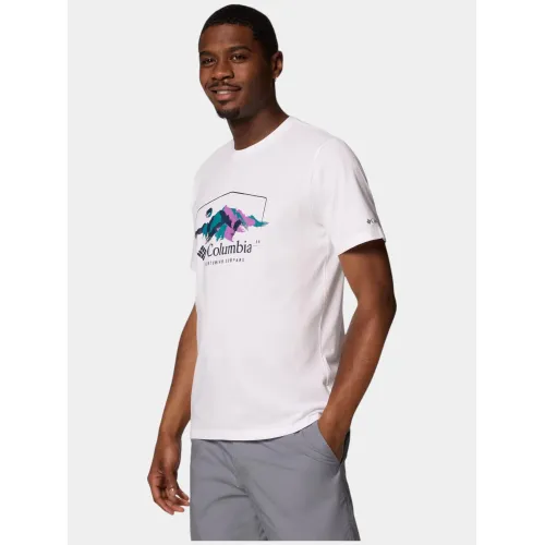 Columbia Path Lake Graphic Tee II Férfi Póló 109-White