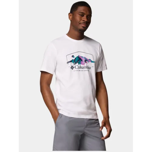 Columbia Path Lake Graphic Tee II Férfi Póló 109-White