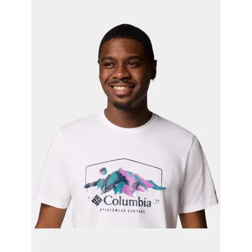 Columbia Path Lake Graphic Tee II Férfi Póló 109-White