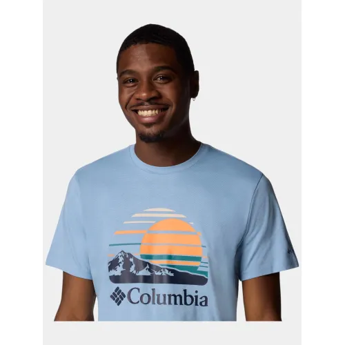 Columbia Path Lake Graphic Tee II Férfi Póló 431-Ripple Blue