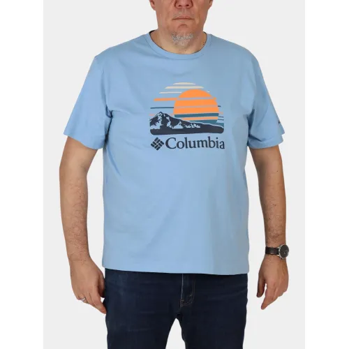 Columbia Path Lake Graphic Tee II Columbia Path Lake Graphic Tee II Férfi Póló 431-Ripple Blue