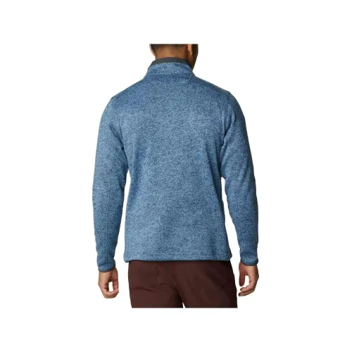 Columbia Sweater Weather Half Zip Férfi Polár, Softshell, Középréteg 449-Bluestone