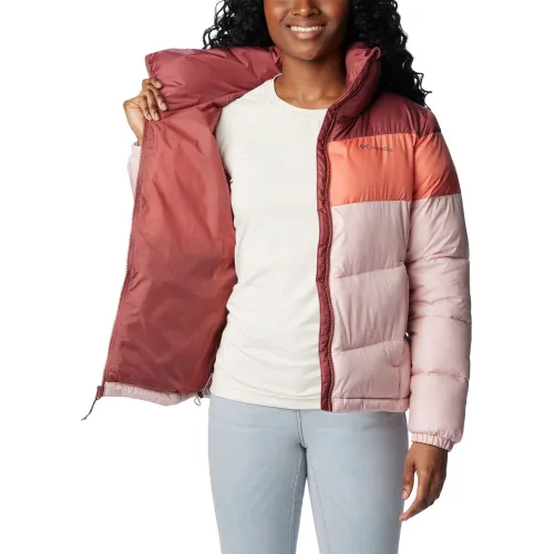 Columbia Puffect Color Blocked Jacket Női Utcai Kabát 626-Dusty Pink