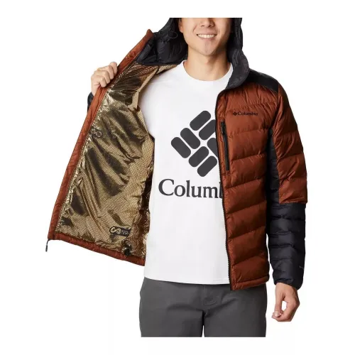 Columbia Labyrinth Loop Hooded Jacket Férfi Utcai Kabát 242-Dark Amber