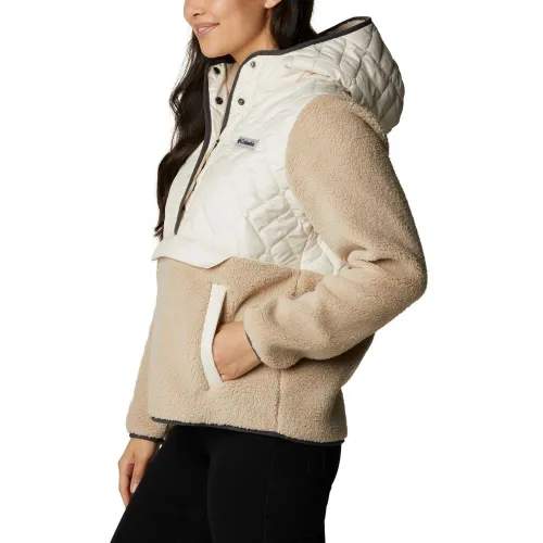 Columbia Sweet View Fleece Hooded Pullover Női Polár, Softshell, Középréteg 191-Chalk