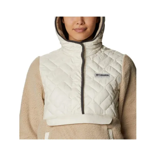 Columbia Sweet View Fleece Hooded Pullover Női Polár, Softshell, Középréteg 191-Chalk