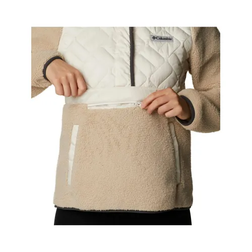 Columbia Sweet View Fleece Hooded Pullover Női Polár, Softshell, Középréteg 191-Chalk
