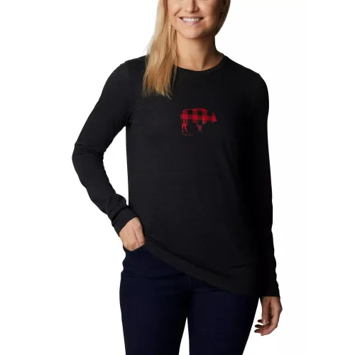 Columbia Hidden Haven LS Tee Női Hosszú ujjú póló 010-Black
