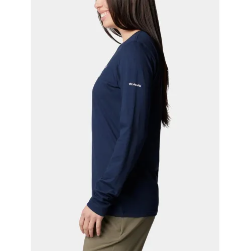 Columbia Hidden Haven Long Sleeve Tee Női Hosszú ujjú póló 463-Collegiate Navy