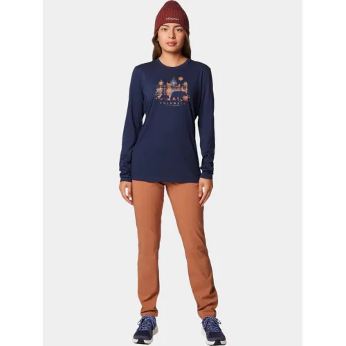 Columbia Hidden Haven Long Sleeve Tee Női Hosszú ujjú póló 465-Collegiate Navy