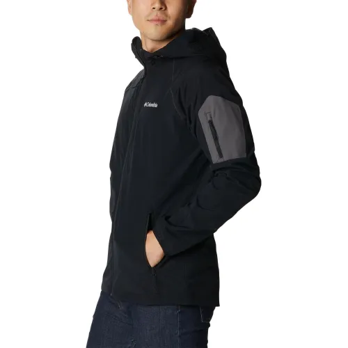 Columbia Tall Heights Hooded Softshell Férfi Polár, Softshell, Középréteg 011-Black