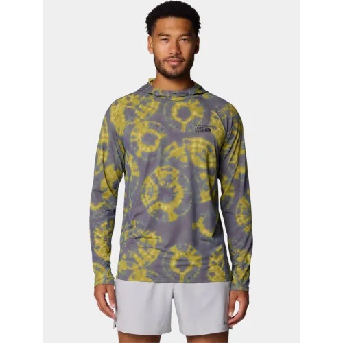 Mountain Hardwear Crater Lake Hoody Mountain Hardwear Crater Lake Hoody Férfi Hosszú ujjú póló 445-Adriatic Blue Spore Dye Print