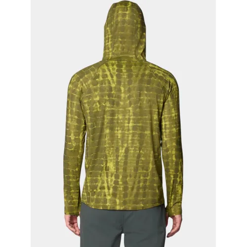 Mountain Hardwear Crater Lake Long Sleeve Hoody Férfi Hosszú ujjú póló 354-Combat Green Prismatic print