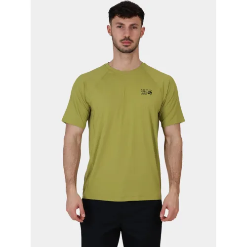 Mountain Hardwear Crater Lake Short Sleeve Férfi Sport felső 356-Moon Moss Forager XL Print
