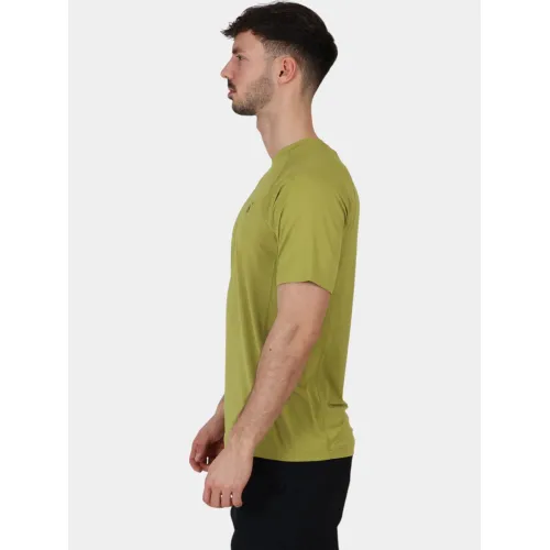 Mountain Hardwear Crater Lake Short Sleeve Férfi Sport felső 356-Moon Moss Forager XL Print