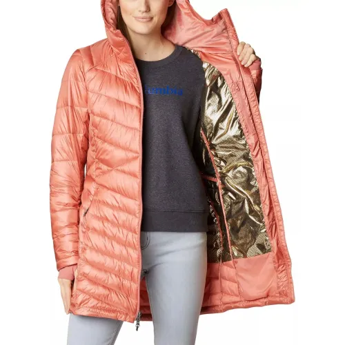 Columbia Joy Peak Mid Jacket Női Utcai Kabát 639-Dark Coral