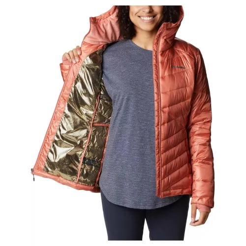 Columbia Joy Peak Hooded Jacket Női Utcai Kabát 639-Dark Coral