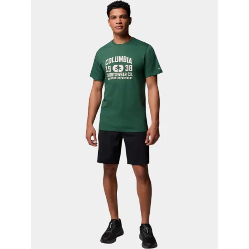 Columbia CSC Seasonal Logo Tee Férfi Póló 375-Rain Forest