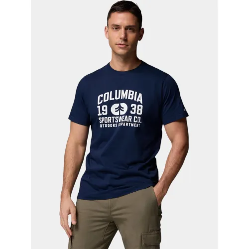 Columbia CSC Seasonal Logo Tee Férfi Póló 470-Collegiate Navy