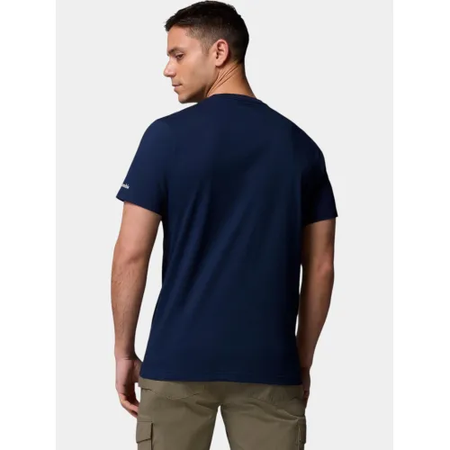 Columbia CSC Seasonal Logo Tee Férfi Póló 470-Collegiate Navy