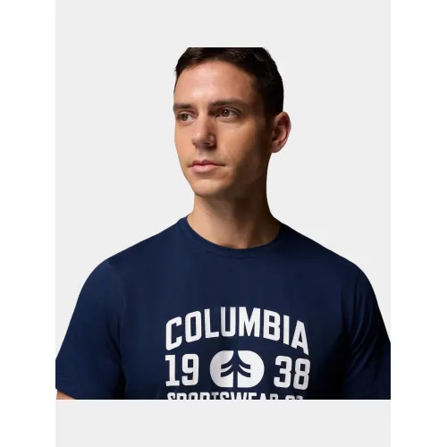 Columbia CSC Seasonal Logo Tee Férfi Póló 470-Collegiate Navy