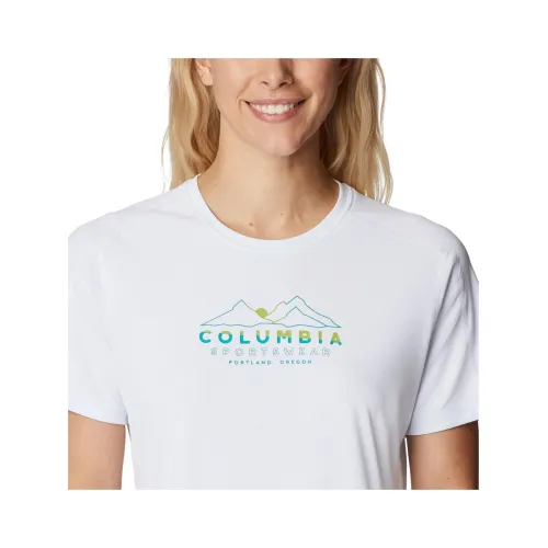 Columbia W Zero Rules Graphic Crew Női Fitness felső 101-White