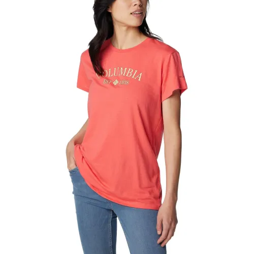 Columbia Columbia Trek Short Sleeve Graphic Tee Női Póló 608-Juicy