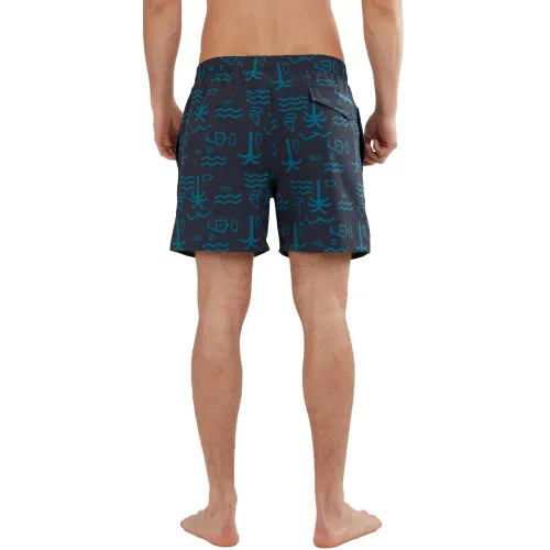 Fundango Bono Print Boardshort Férfi Boardshort 482-moonlight