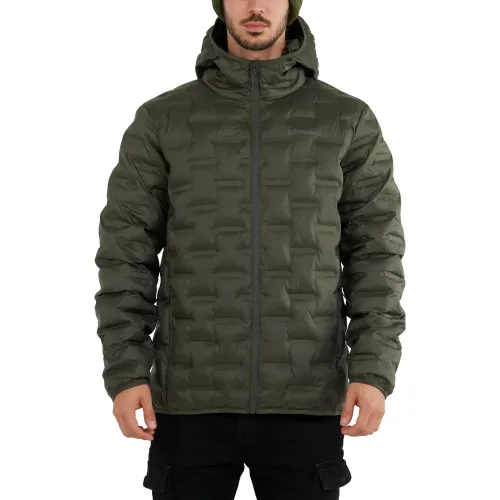 Fundango Smoke Hooded Jacket Férfi Utcai Kabát 590-oliv