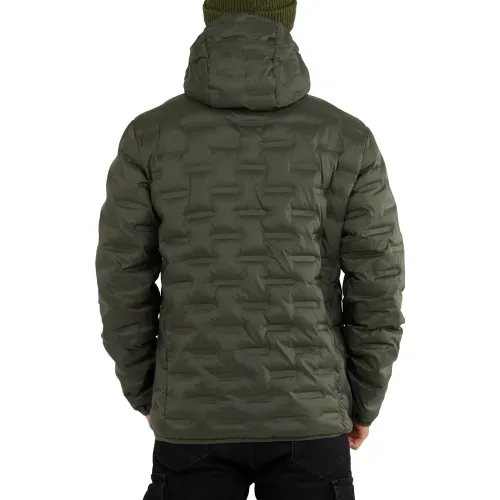 Fundango Smoke Hooded Jacket Férfi Utcai Kabát 590-oliv