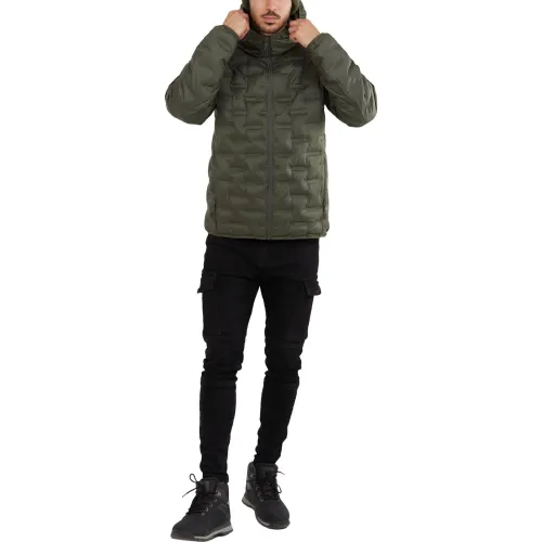 Fundango Smoke Hooded Jacket Férfi Utcai Kabát 590-oliv