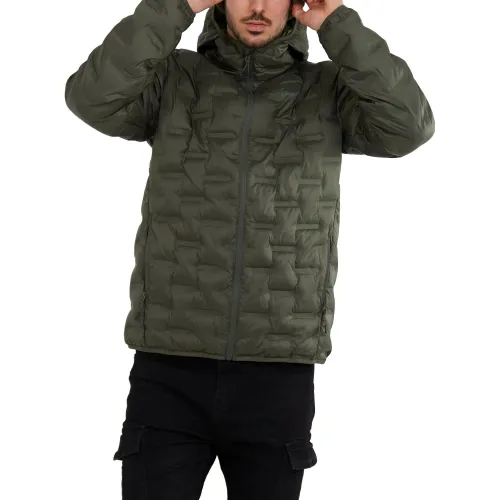 Fundango Smoke Hooded Jacket Férfi Utcai Kabát 590-oliv