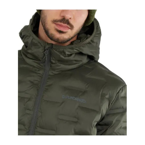 Fundango Smoke Hooded Jacket Férfi Utcai Kabát 590-oliv