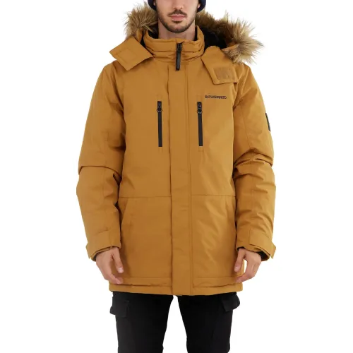 Fundango Spirit Parka Jacket Férfi Utcai Kabát 240-mustard