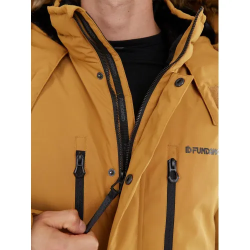 Fundango Spirit Parka Jacket Férfi Utcai Kabát 240-mustard