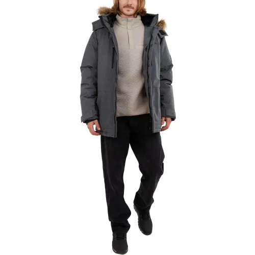 Fundango Spirit Parka Jacket Férfi Utcai Kabát 745-grey heather