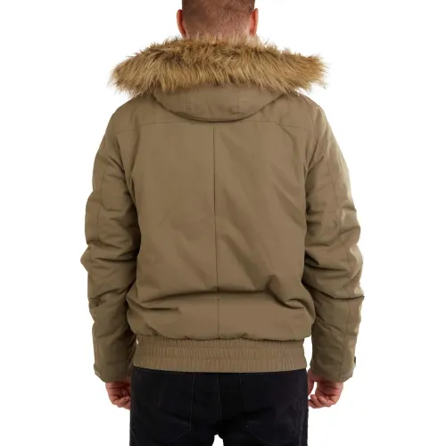 Fundango Carbone Bomber Jacket Férfi Utcai Kabát 639-mud