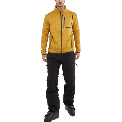 Fundango Jefferson Fleece Jacket Férfi Polár, Softshell, Középréteg 240-mustard