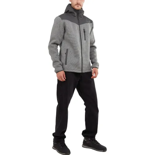 Fundango Ashford Insulated Fleece Jacket Férfi Polár, Softshell, Középréteg 745-grey heather